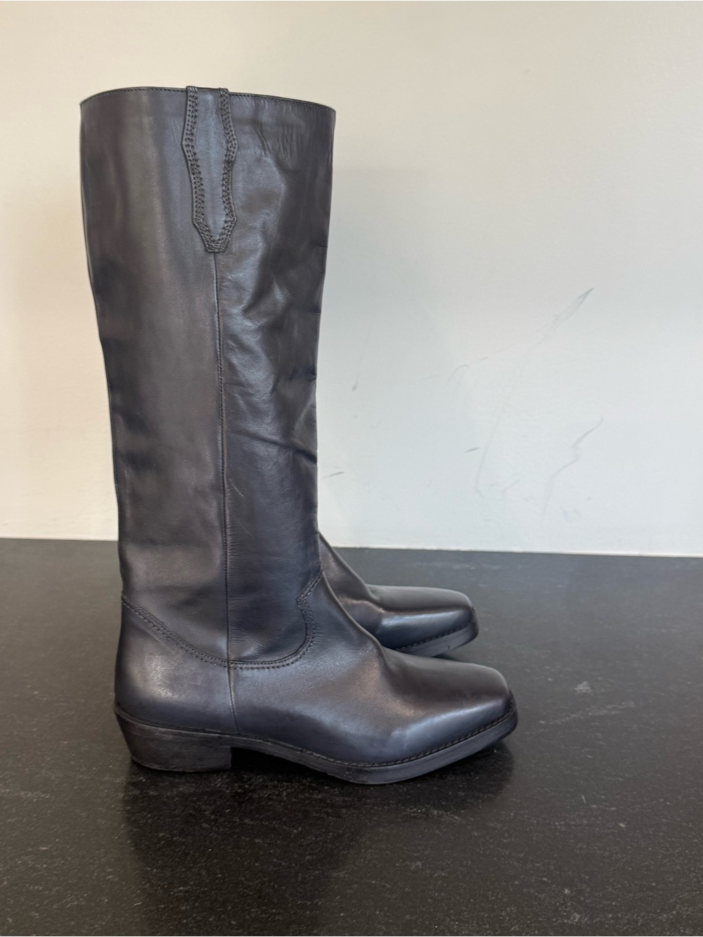 Vintage Foundry Co Riding Boots Black Leather Size 6 New